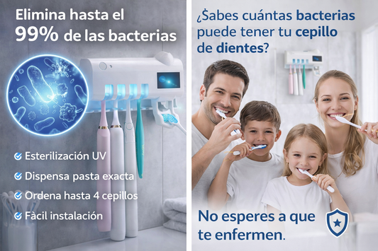 Esterilizador UV de Cepillos con Dispensador Automático