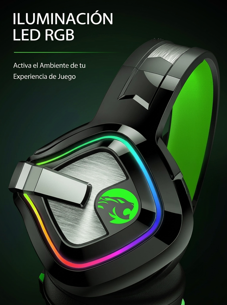 Cascos Gaming A66 con Luz RGB
