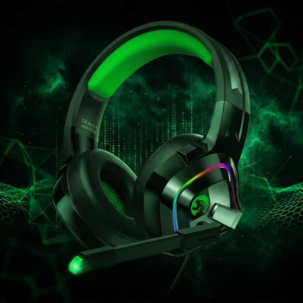 Cascos Gaming A66 con Luz RGB