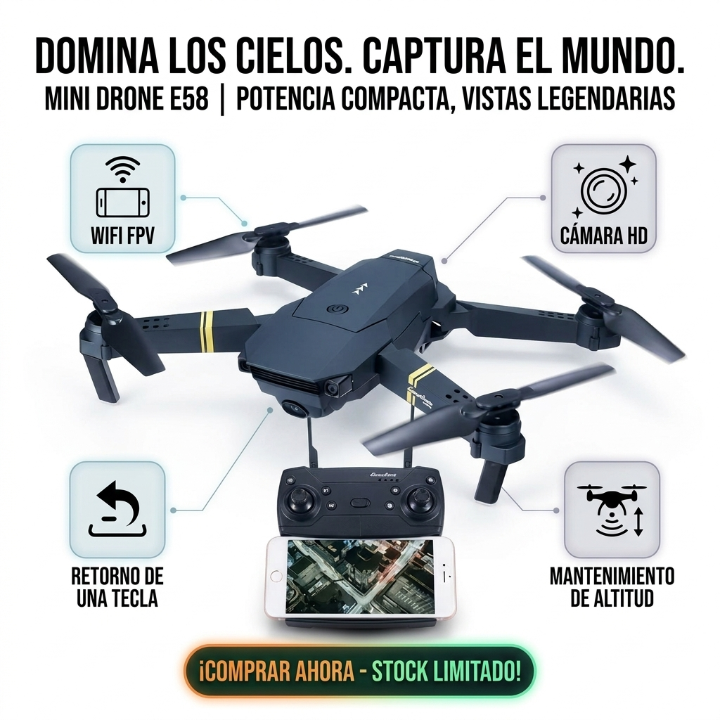 Dron Eachine E58 - Tecnología compacta para principiantes y entusiastas